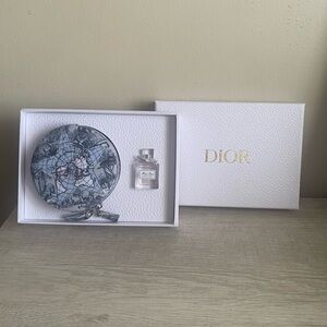 Authentic Dior Elegant Blue And White Travel Jewelry Case. New. Comes With Box.